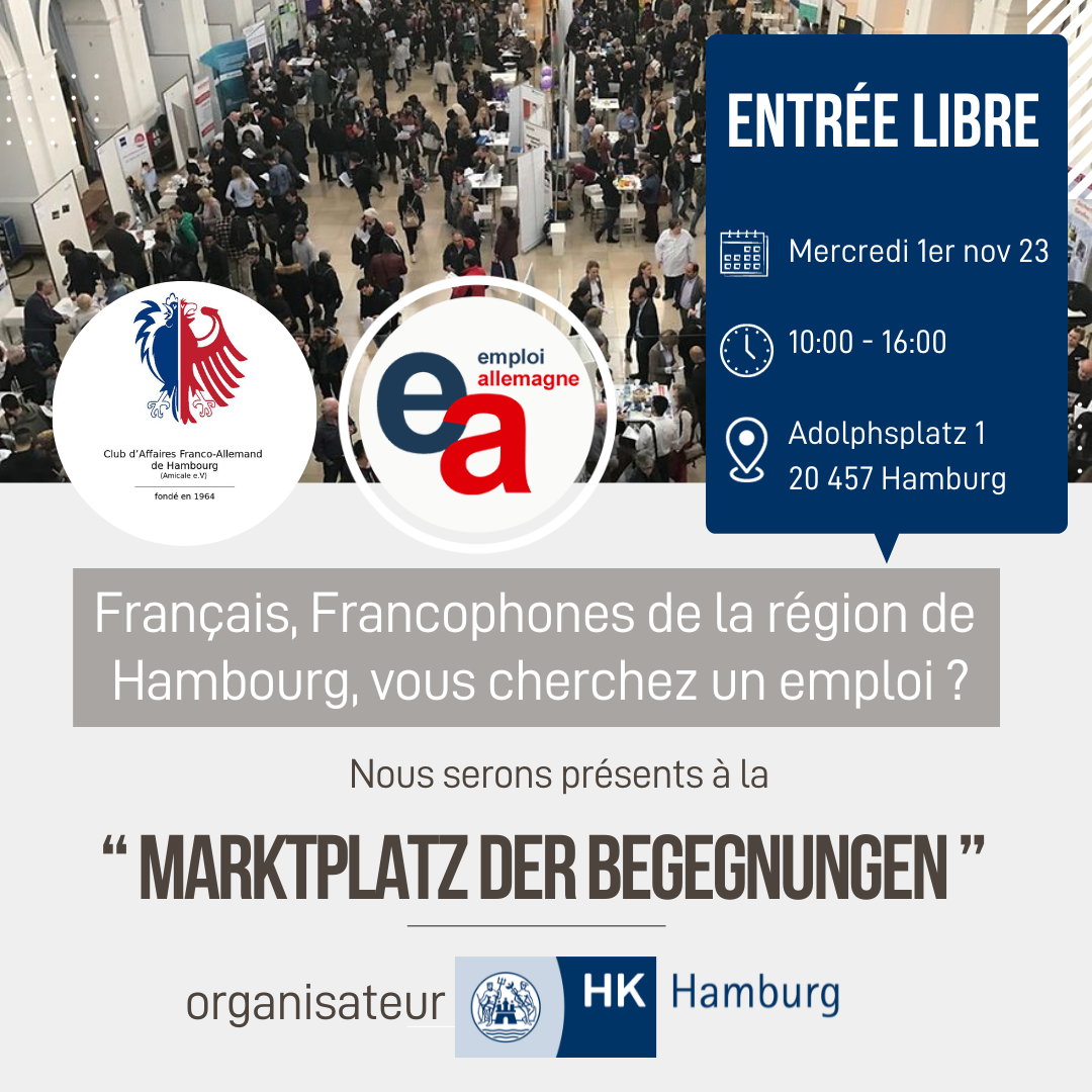 Marktplatz der Begegnugen le mercredi 1er novembre á partir de 10h